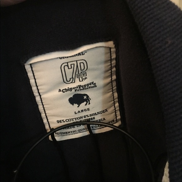 3/$11 Navy double zipper cozy hoodie - Picture 4 of 4